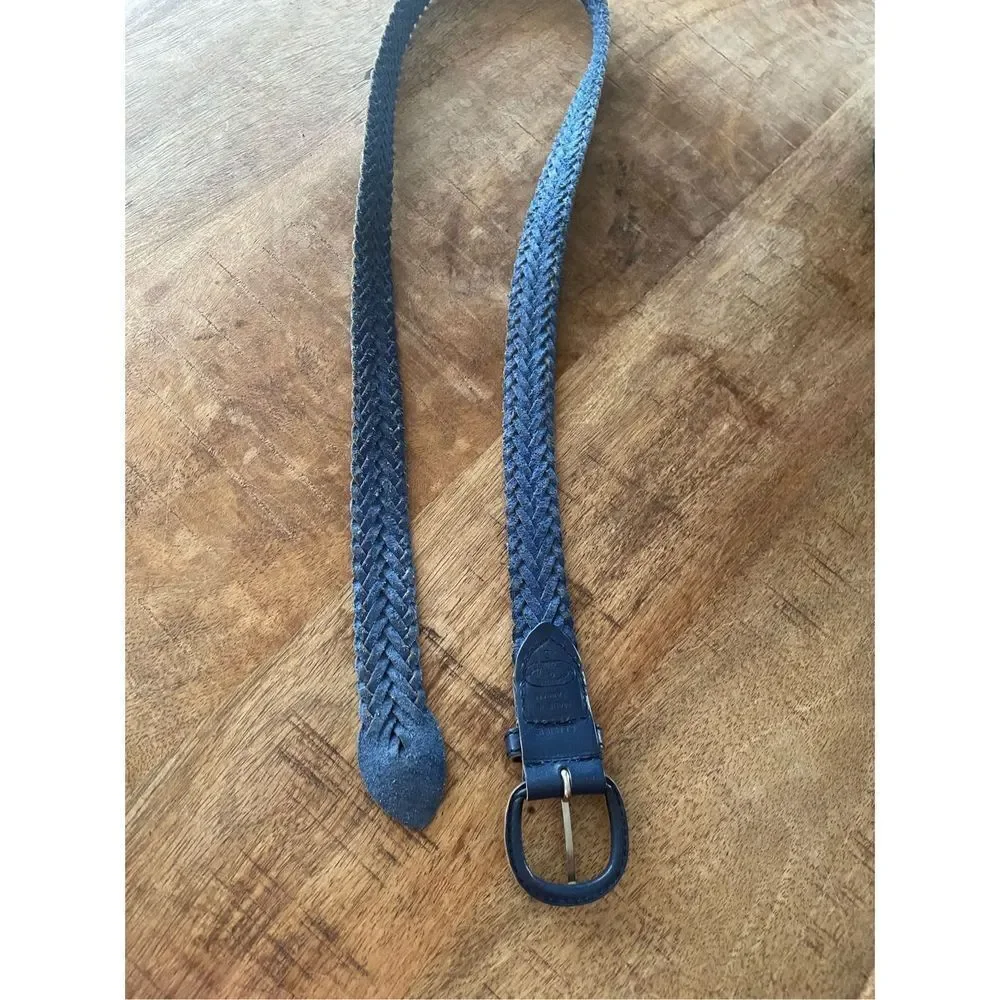 Charter Club Blue Genuine Leather Unisex Belt Size S 37-38 In